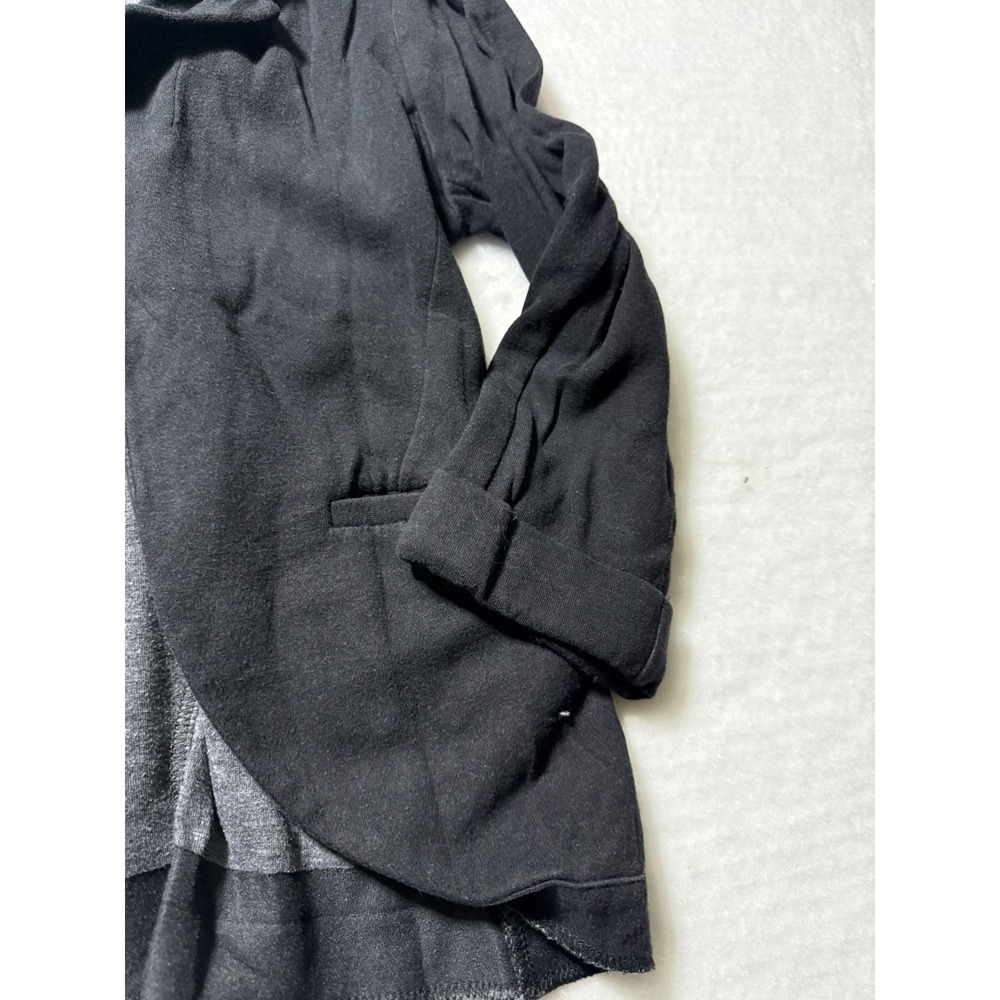 Express Women's Black Open Front Knit Blazer Jacket Size Medium Career - Picture 3 of 9